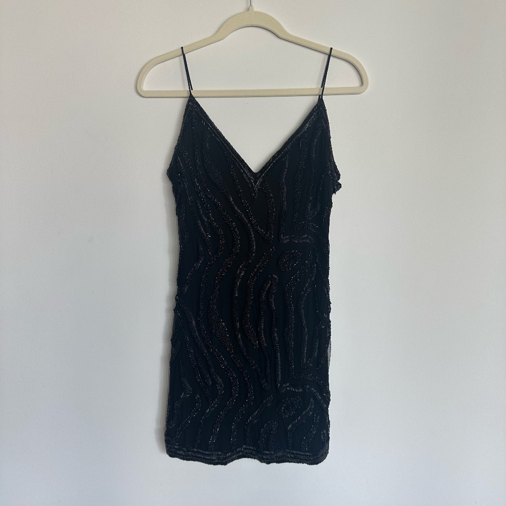 Retrofête Mini Dress in Black